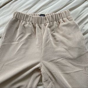 BDG Urban Outfitters Corduroy Wide Leg Cream Pants